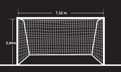 Goal post dimensions. vector illustration © marijaobradovic