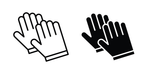 Fototapeta premium safety gloves icon