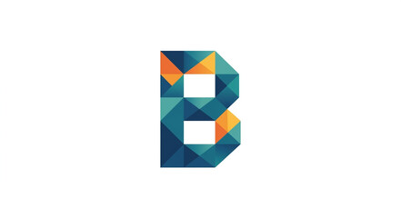 Geometric Letter B Logo Design Abstract Colorful. © Rotan