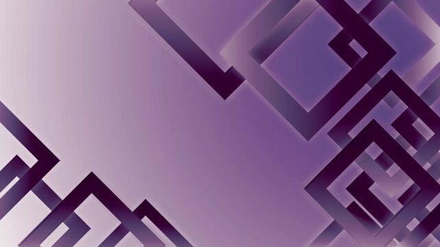 Metallic square geometric background animation, Modern abstract background with overlapping metallic silver squares on deep gradient