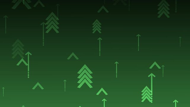 Monochrome pattern of upward-pointing arrow chevrons background animation