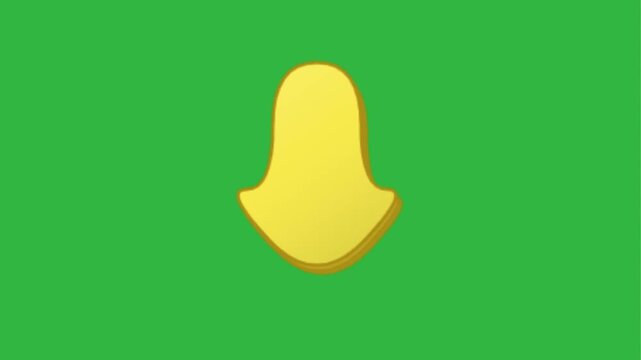 Yellow Arrow Pointing Downward Direction Animation On Green Screen Background.mp4