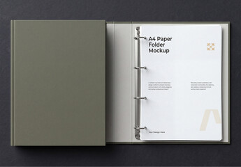 Ring Paper Folder Mockup
