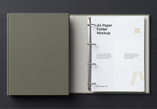 Ring Paper Folder Mockup
