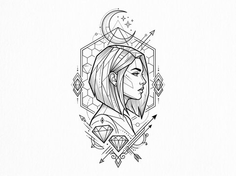 Woman Bob Tattoo