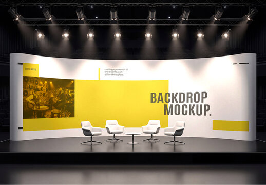 Large Screen Backdrop Mockup Template