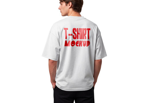 Back View Tshirt Mockup Template