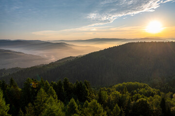 Wschód Słońca, Beskid Sądecki © Maciej G. Szling
