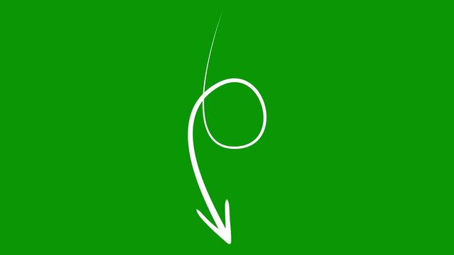 Smooth animated tracking line arrow for digital interface. Beautifully crafted overlay asset This 2D animated video features a smooth animation on a keyable green screen and chromakey background.