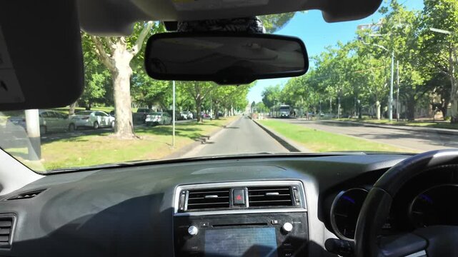 Melbourne Freeway Drive POV Through Suburban Victoria on a Sunny Day