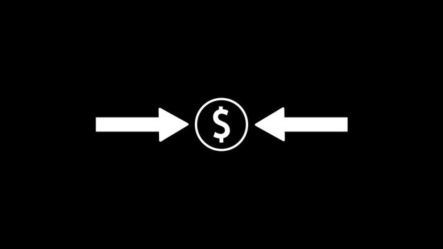 Fast money transfer icon with dollar icon animation . quick transactions, Fastest money pay icons animation.bk Video