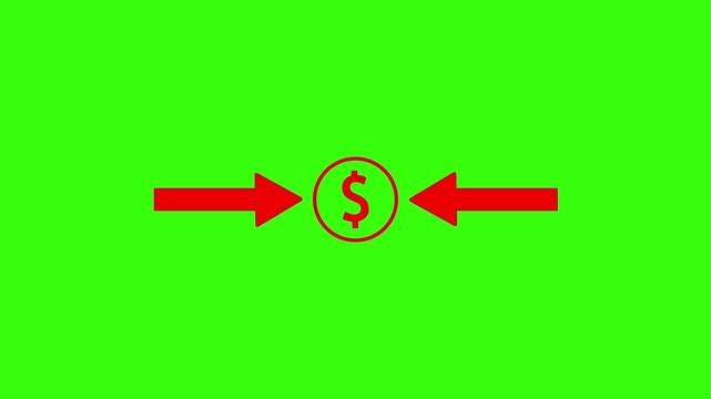 Fast money transfer icon with dollar icon animation . quick transactions, Fastest money pay icons animation.bk Video