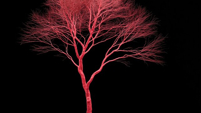 Branching Red Vascular Pattern