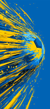 Sweden football banner. Dynamic national football team poster. Sweden  soccer wallpaper