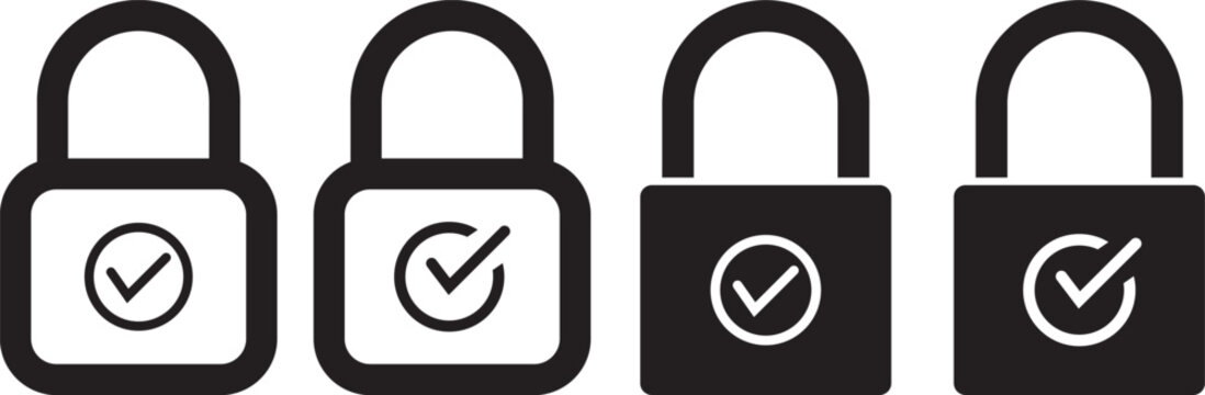 Professional padlock icons collection for cyber security branding. vector illustration eps 10. Professional collection of security padlock icons for web and interface design applications. representing