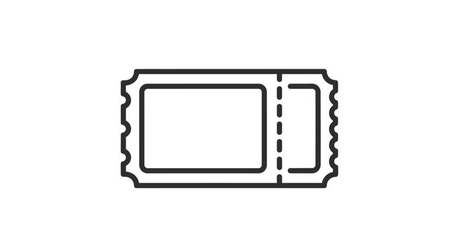 Ticket stub icon line art.