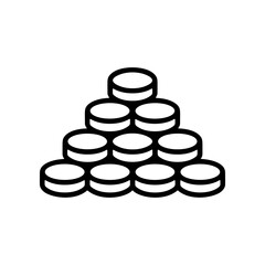 Stack of round objects in pyramid. © Novi