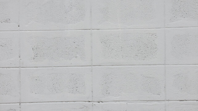 White Painted Concrete Block Wall Background