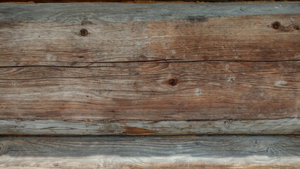 Fototapeta premium Wooden board with grain patterns and textures in a rustic setting captured in natural light during daytime