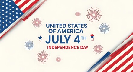 Obraz premium United States Independence Day graphic