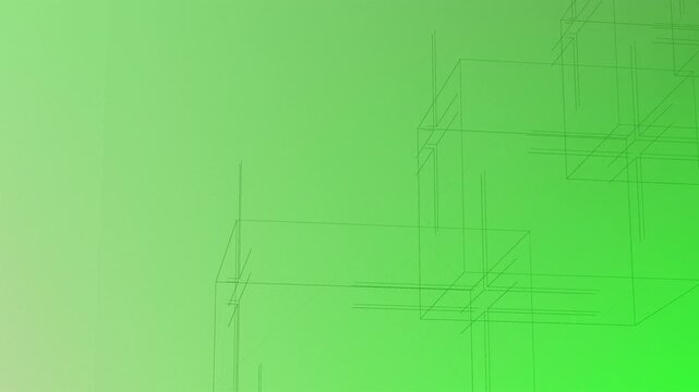 Future tech blueprint 3D architecture lines, engineering concept background, digital design grid, innovation planning, abstract structure, calm green light, technology