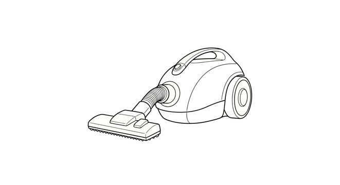 Modern upright vacuum cleaner with hose and brush attachment.