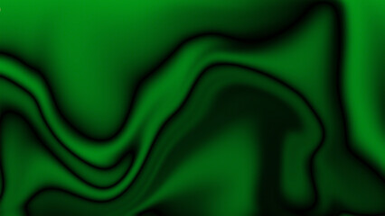 Abstract Emerald Green and Black Fluid Gradient Background with Smooth Liquid Swirls © rehmat