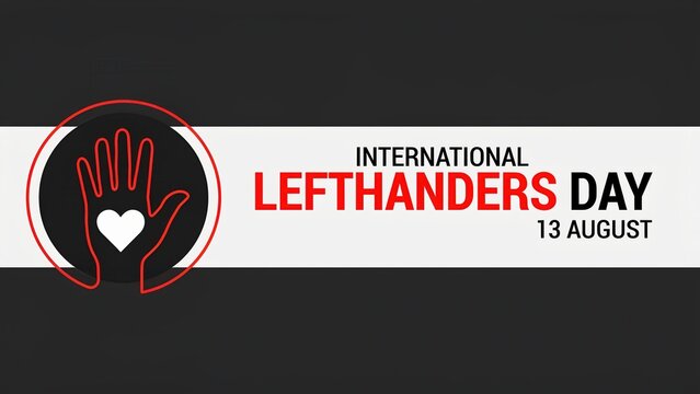 International lefthanders day 13 august celebration graphic