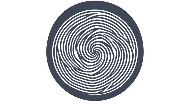 Fingerprint pattern in black and white swirl design