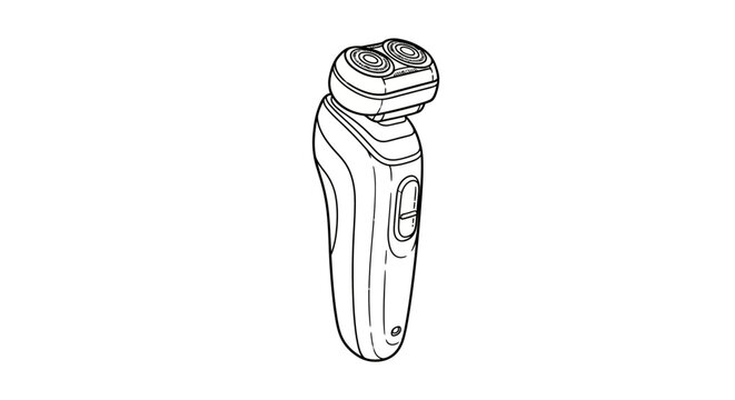 Electric shaver with circular blade design.
