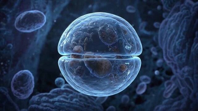 Cinematic Unveiling of Autophagy The Cell's Remarkable Recycling Process, Illuminating Cellular Renewal and Health