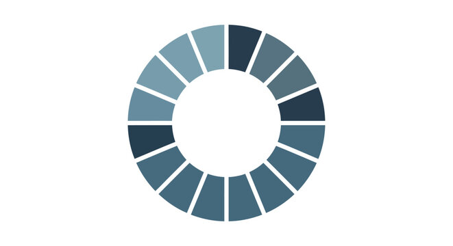 Circular Wheel Chart Data Architecture Map with Closed Loop Cycle and Circular Economy Donut Diagram Concept