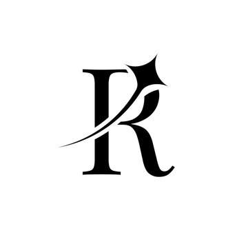 R Alphabet Shooting Star Logo Design Vector Eps