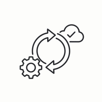 clock and gears cloud computing 