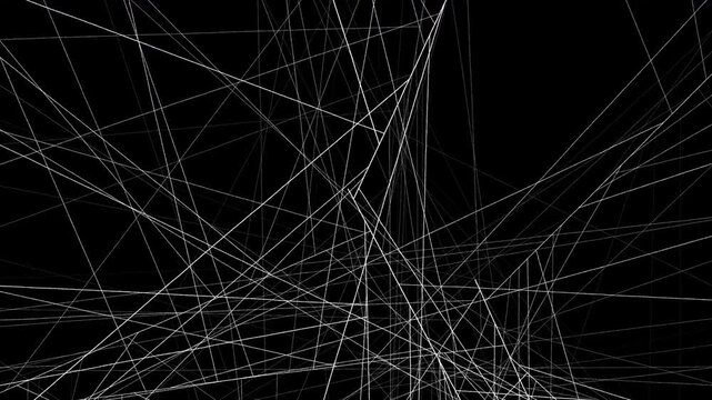 Random film lines moving across a black background, creating an abstract vintage scratch texture effect.