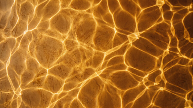 Close up texture of golden cracked earth surface with intricate vein patterns in warm natural light