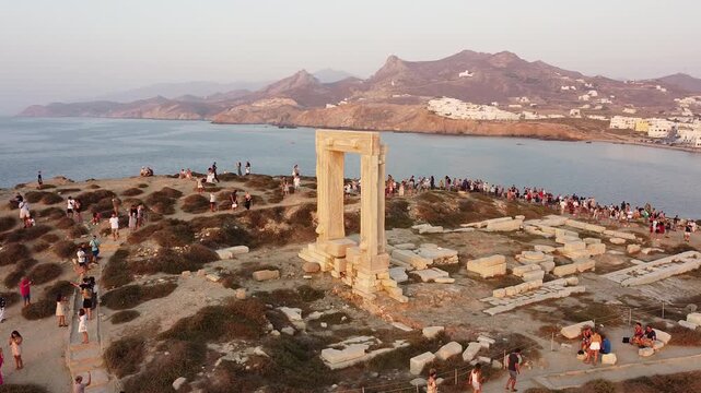 Calls Loch Shot on Portara in Naxos Greece