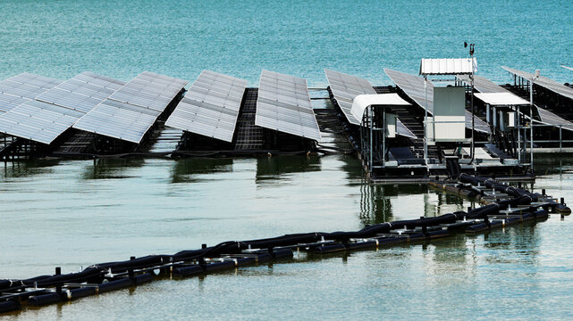 Floating Solar Panels on Water Reservoir