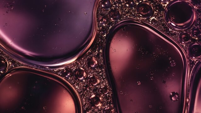 Plum Purple Glossy Cell Bubbles