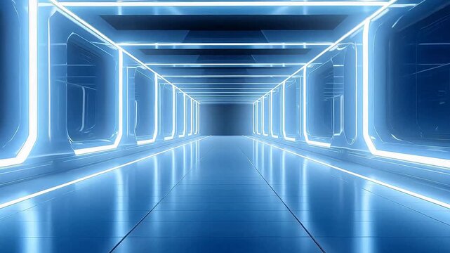 Digital technology blue silver neon futuristic background