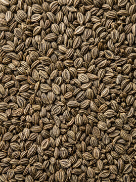 Ajwain (Carom Seeds) Full Frame Texture Background