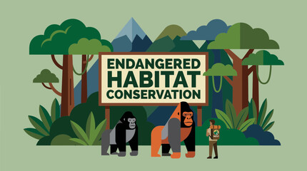 Endangered Gorilla Rainforest Habitat Conservation © Bima