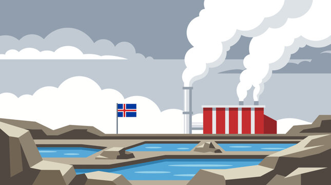 Geothermal Energy Steam Vent Iceland Power