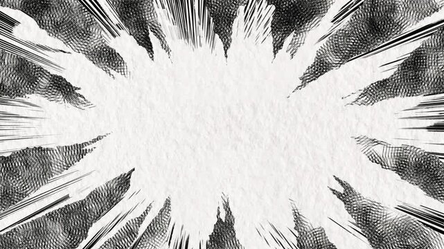 不吉なホラー漫画風集中線、衝撃線の背景アニメ