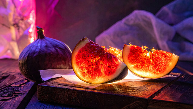 figues fraiches en gros plan studio