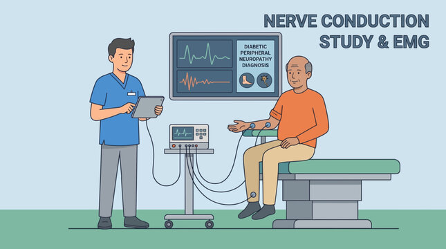 Nerve Conduction Study EMG Diabetic Peripheral Neuropathy Diagnosis