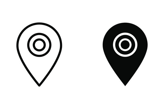Location pin icons vector illustration flat design