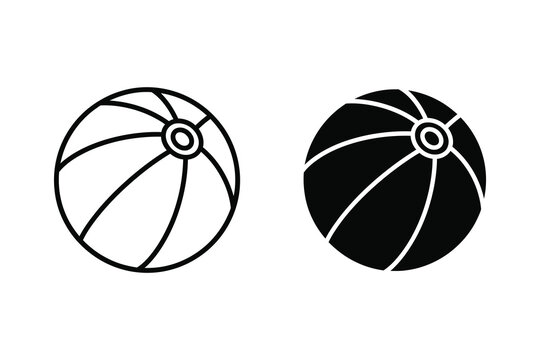 Two minimalist line art circles with intersecting chords vector illustration
