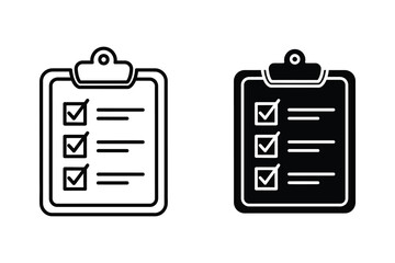 Fototapeta premium Checklist clipboard vector illustration