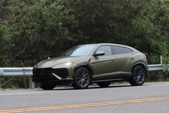 Lamborghini Urus luxury SUV on the Road 